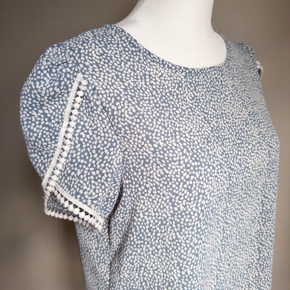 Tulip Laced Short Sleeves Women’s Blouse Blue Size Small 4 - Picture 3 of 5